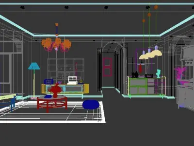 living room 3D model