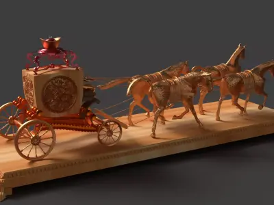 Chinese Ancient Carriage  3D model