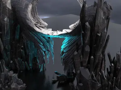 Nephilim cliff mountains 3D model