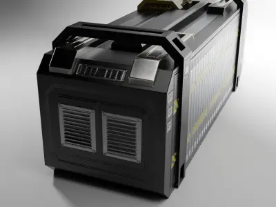 SCI FI CONTAINER 3D Low-poly 3D model