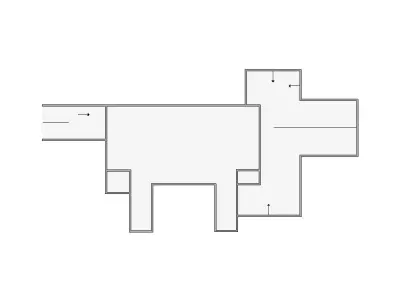 Simple Interior Sketch - 4001-4500 SF - Xactimate - Matterport 3D model