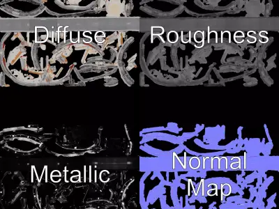 Futuristic Hatch model pack Low-poly 3D model