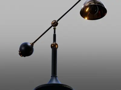 Antique Desk Lamp 3D model
