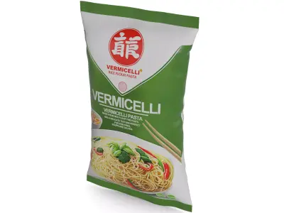 Penne fusilli macaroni vermicelli shells and shapes Vermicell... 3D model
