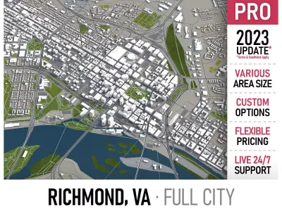Richmond Low-poly 3D model