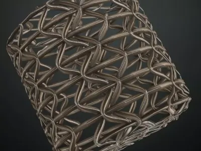Woven Diamond Pattern Security Grill PBR Seamless Texture