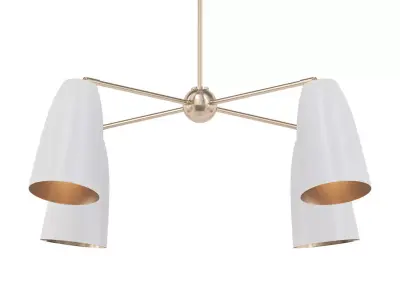 Spotlight three - light chandelier gold 3D model