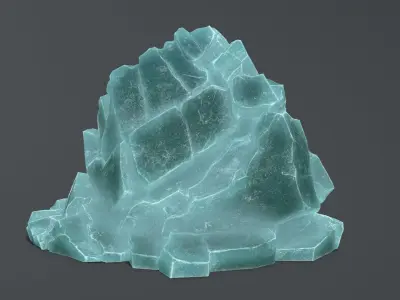 Cristal Mountain Low-poly 3D model