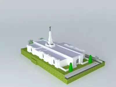 LDS. Temple Edmonton Alberta , Canada. Templo Mormon. 67 th o... Free 3D model