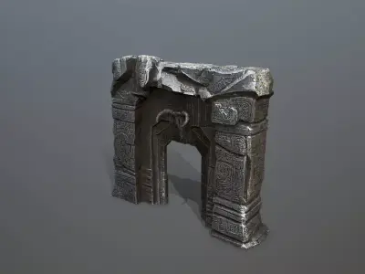 old gate Low-poly 3D model order