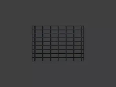 Drain grid of squares Low-poly 3D model