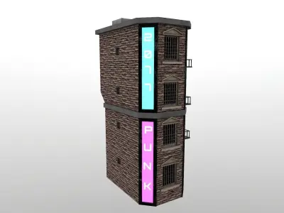 Cyberpunk City - Building 30 Low-poly 3D model