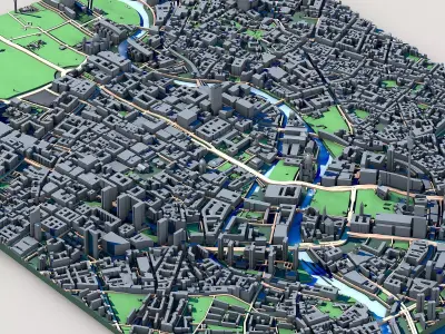 Berlin Cityscape Printable German Capital 3D print model