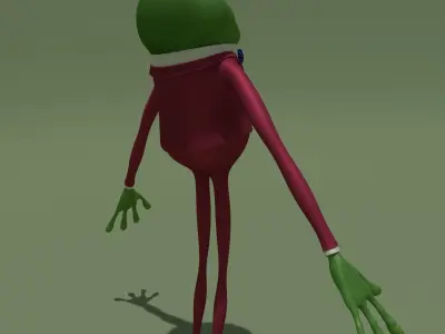 Cartoon Frog in Suit 3D model