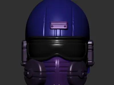 helmet high poly sculpt 3d printable ver 7 3D model 3D model 68