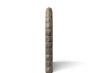 Small Medieval Wooden Door With Pointed Arch Low-poly 3D model