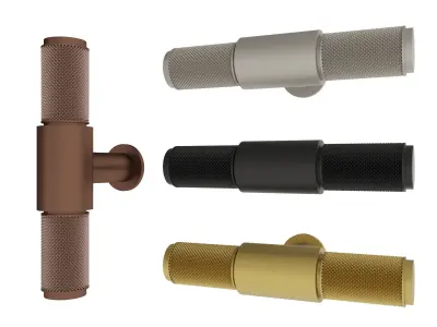 Doorhandle kitchen cabinet with gold handle Free 3D model