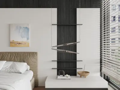 Comfortable modern-style bedroom 3D model