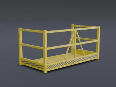 3D Window Cleaning Platform Model Low-poly 3D model