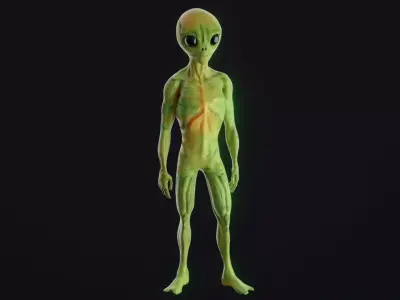 Alien Low-poly 3D model