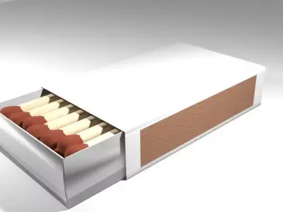 Matchbox box of matches 3D model