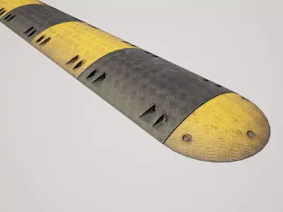 Speed Bump Curb Low-poly 3D model