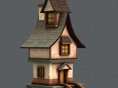 House Cartoon V06 Low-poly 3D model