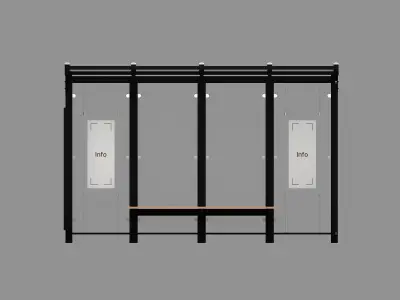 Bus Stop 3D model 18