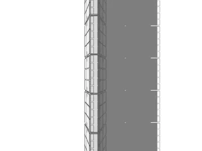 Futuristic Modular Wall Muralla Modular futurista Low-poly 3D model