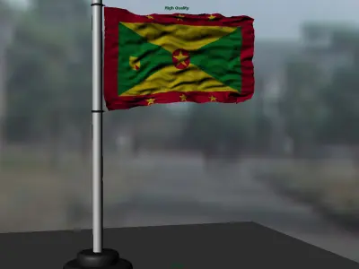 Grenada flag 3D model
