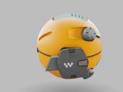 BALL DROID F-100 RIGGED 3D model