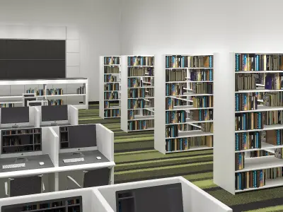  Modern Library Interior 