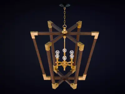 Bastian Large Lantern Low-poly 3D model