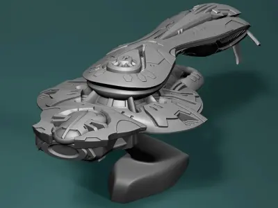 Halo Ship ORS heavy cruiser 3D print model