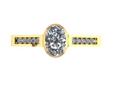 Elegant diamond ring design  3D print model