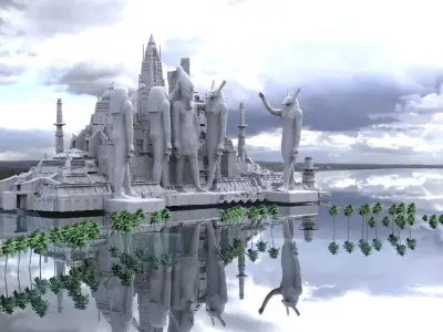 Ancient Temple of Set Kit bash 3D model