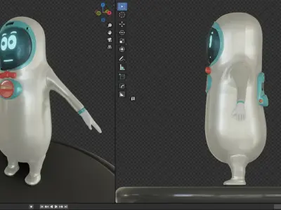 Mr Peanut The Assistance Robot 3D model