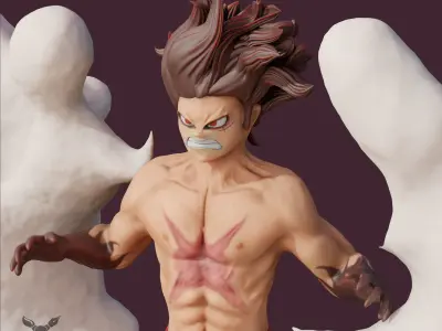Figura One Piece-Monkey D Luffy Gear 4 Snake Man 3D print model