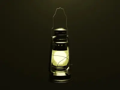 Old lamp Free low-poly 3D model