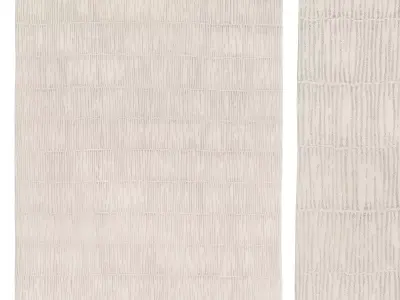 SAAVI HAND-KNOTTED SILK and WOOL RUG 3D model