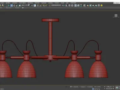 Modern Creative Macaron Pendant Light Low-poly 3D model