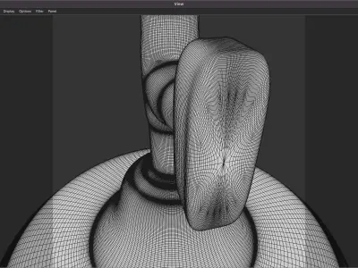 Victorian Gas lamp Low-poly 3D model