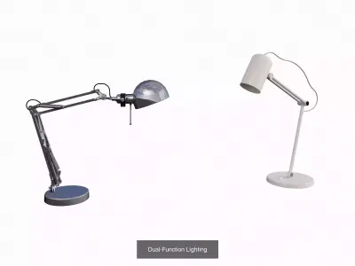 Desk lamp combination 3D Model Pack
