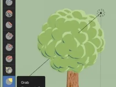 Anime Tree Generator - Low-Poly Customizable leafy tree Low-poly 3D model