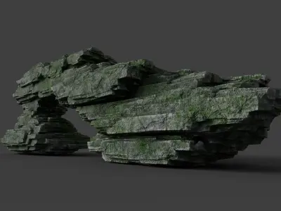 Rock 8-2 Low-poly 3D model