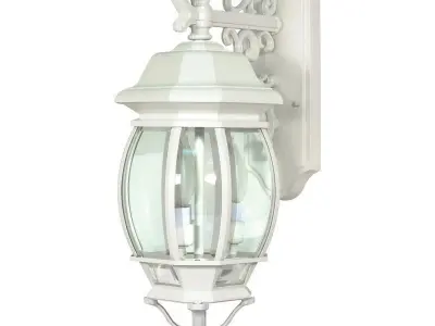 Gillian Beveled Glass Outdoor Wall Lantern - 3 Colour 3D model