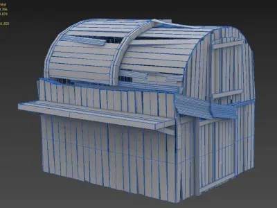 Western Barn Low-poly 3D model
