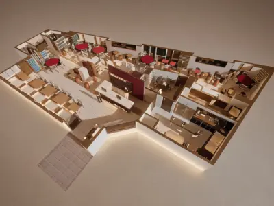 PROPOSED FITOUT RESTAURANT 3D model