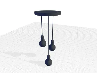 Kyler Light Cluster Bulb Pendant - 2 colour 3D model