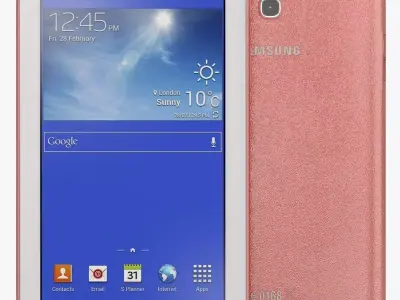 Samsung Galaxy Tab 3 Lite 7 0 3G Pink 3D model